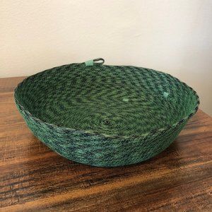 Green and Black Handmade Paracord Trinket Dish